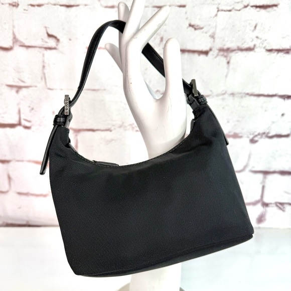 COACH Y2K 6.5”x4” Leather Trim Black Nylon Pewter Hardware Lightweight Mini Bag - Picture 12 of 14